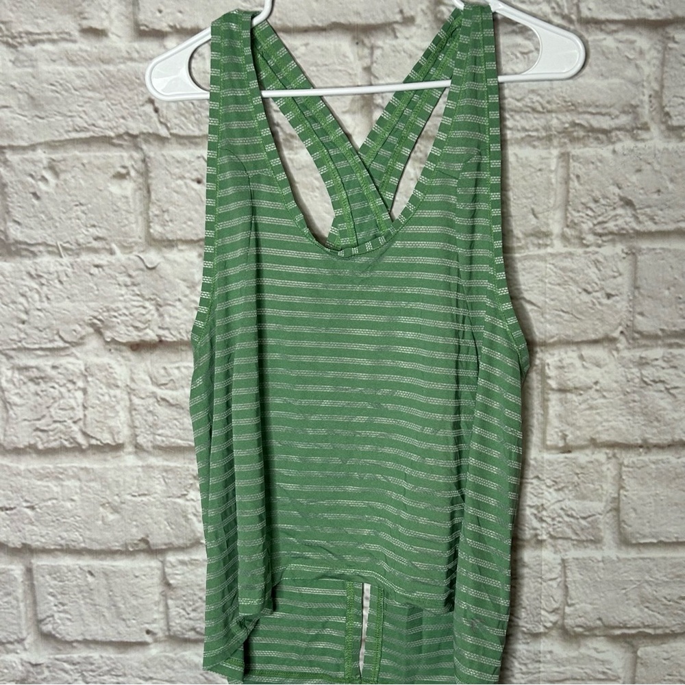Zyia Active Forest Nimbus Split Back Tank Women's size XXL Green